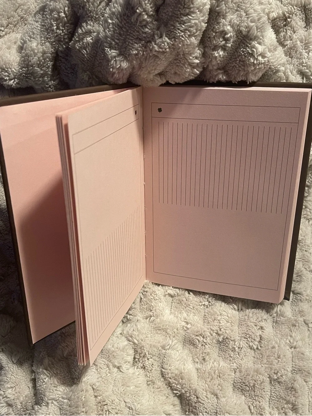 Luxury Brown Notebook with Pink Gradient Cherry Design | Pink Paper | 3 Formats